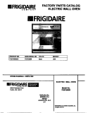 COVER Diagram and Parts List for FEB756BBBD  Frigidaire Wall Oven