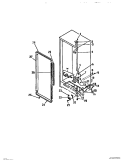 CABINET HINGES, APRON, DOOR MOULDIN Diagram and Parts List for UFS16KW2  Frigidaire Freezer