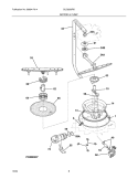 MOTOR & PUMP Diagram and Parts List for GLD2250RDC0  Frigidaire Dishwasher