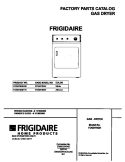 COVER Diagram and Parts List for FDG875GHT0  Frigidaire Dryer