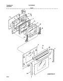 DOOR Diagram and Parts List for GLED388ASB  Frigidaire Range