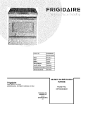 COVER Diagram and Parts List for CPGS3085KF2  Frigidaire Range