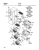 SHELVES Diagram and Parts List for FRS20ZSGB2  Frigidaire Refrigerator