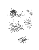 SHELVES, CONTROLS, DIVIDER, MULLION Diagram and Parts List for TMK210AN5W  Kelvinator Refrigerator