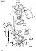 Part Location Diagram of 134172800 Frigidaire Motor with Pulley