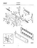 BACKGUARD Diagram and Parts List for PLEF398ACB  Frigidaire Range