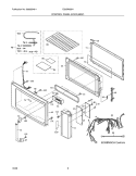 CONTROL PANEL/DOOR Diagram and Parts List for EI30BM55HWB  Electrolux Microwave