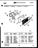 DOOR PARTS Diagram and Parts List for 31-2238-00-06  Tappan Range
