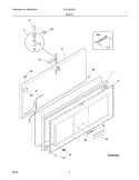 DOOR Diagram and Parts List for KCS130GW1  Kelvinator Freezer