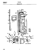 FREEZER DOOR Diagram and Parts List for FRS24AGGW8  Frigidaire Refrigerator