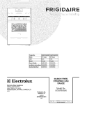 COVER Diagram and Parts List for CGGF3032KWD  Frigidaire Range