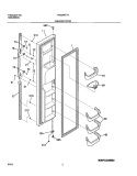 FREEZER DOOR Diagram and Parts List for FRS23KF7AB7  Frigidaire Refrigerator