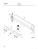 BACKGUARD Diagram and Parts List for TPF303AWA  Tappan Range