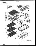 SHELVES AND SUPPORTS Diagram and Parts List for MRT15CRAY1  Uni Refrigerator