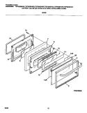 DOOR Diagram and Parts List for TGF355BHWA  Tappan Range