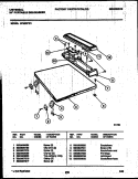 TOP PARTS Diagram and Parts List for DP400PWW1  Frigidaire Dishwasher