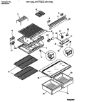 SHELVES, CONTROLS, DIVIDER, MULLION Diagram and Parts List for WRT17FGCD1  Frigidaire Refrigerator