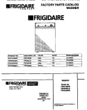 COVER Diagram and Parts List for FWX433RBT2  Frigidaire Washer