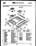 COOKTOP PARTS Diagram and Parts List for 30-4980-00-04  Tappan Range
