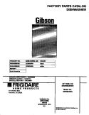 COVER Diagram and Parts List for GDB635RHS0  Gibson Dishwasher