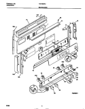BACKGUARD Diagram and Parts List for FEF388WCCD  Frigidaire Range