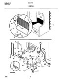 SYSTEM Diagram and Parts List for MFU14F1EW0  Frigidaire Freezer