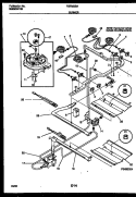 BURNER, MANIFOLD AND GAS CONTROL Diagram and Parts List for FGF353BADA  Frigidaire Range