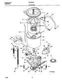 MOTOR / TUB Diagram and Parts List for MLXE42RED4  Frigidaire Washer Dryer Combo