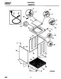 P12V0019 WSHR CAB, TOP Diagram and Parts List for GWX223REW0  Gibson Washer
