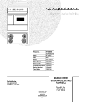 COVER Diagram and Parts List for FEF450BWH  Frigidaire Range