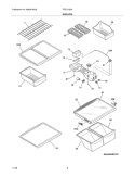 SHELVES Diagram and Parts List for FRT21S6AQB  Frigidaire Refrigerator