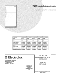 COVER Diagram and Parts List for FRT18IL6DMP  Frigidaire Refrigerator