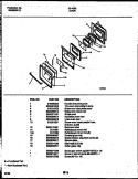DOOR PARTS Diagram and Parts List for 30-4282-00-01  Tappan Range