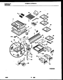 SHELVES AND SUPPORTS Diagram and Parts List for FRT22NHAW0  Frigidaire Refrigerator