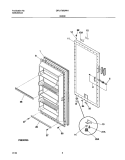 DOOR Diagram and Parts List for GFU17M3AW1  Gibson Freezer