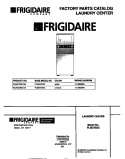 COVER Diagram and Parts List for FLSG72GCS3  Frigidaire Washer Dryer Combo