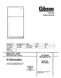 COVER Diagram and Parts List for GRT18S6AW1  Gibson Refrigerator