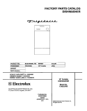 COVER Diagram and Parts List for FDS252RBS0  Frigidaire Dishwasher