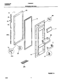 REFRIGERATOR DOOR Diagram and Parts List for FRS22ZGHD3  Frigidaire Refrigerator
