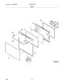 DOOR Diagram and Parts List for FGF350MXASB  Frigidaire Range