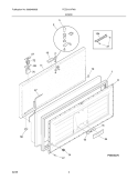 DOOR Diagram and Parts List for FCCS151FW0  Frigidaire Freezer