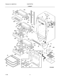 CABINET Diagram and Parts List for E32AR75FPS0  Electrolux Refrigerator