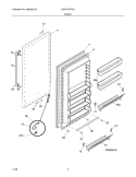 DOOR Diagram and Parts List for E32AF75FPS3  Electrolux Freezer
