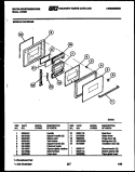 DOOR PARTS Diagram and Parts List for KB122LMO  Frigidaire Wall Oven