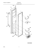 FREEZER DOOR Diagram and Parts List for LPHS2687KF0  Frigidaire Refrigerator