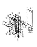 DOOR Diagram and Parts List for MFU20F3BW2  Frigidaire Freezer