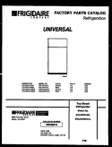 COVER Diagram and Parts List for GTNI181WLW0  Uni Refrigerator