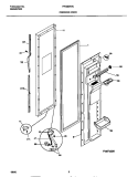 FREEZER DOOR Diagram and Parts List for FRS22XGCD3  Frigidaire Refrigerator