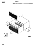 CABINET FRONT AND WRAPPER Diagram and Parts List for FAC052G7A1  Frigidaire Air Conditioner