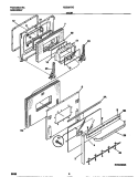 DOOR Diagram and Parts List for FES387CCSD  Frigidaire Wall Oven